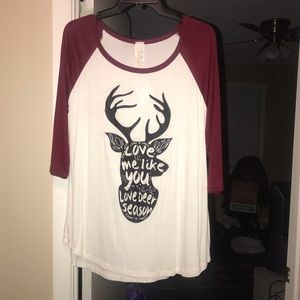 Love me like you love deer season tee